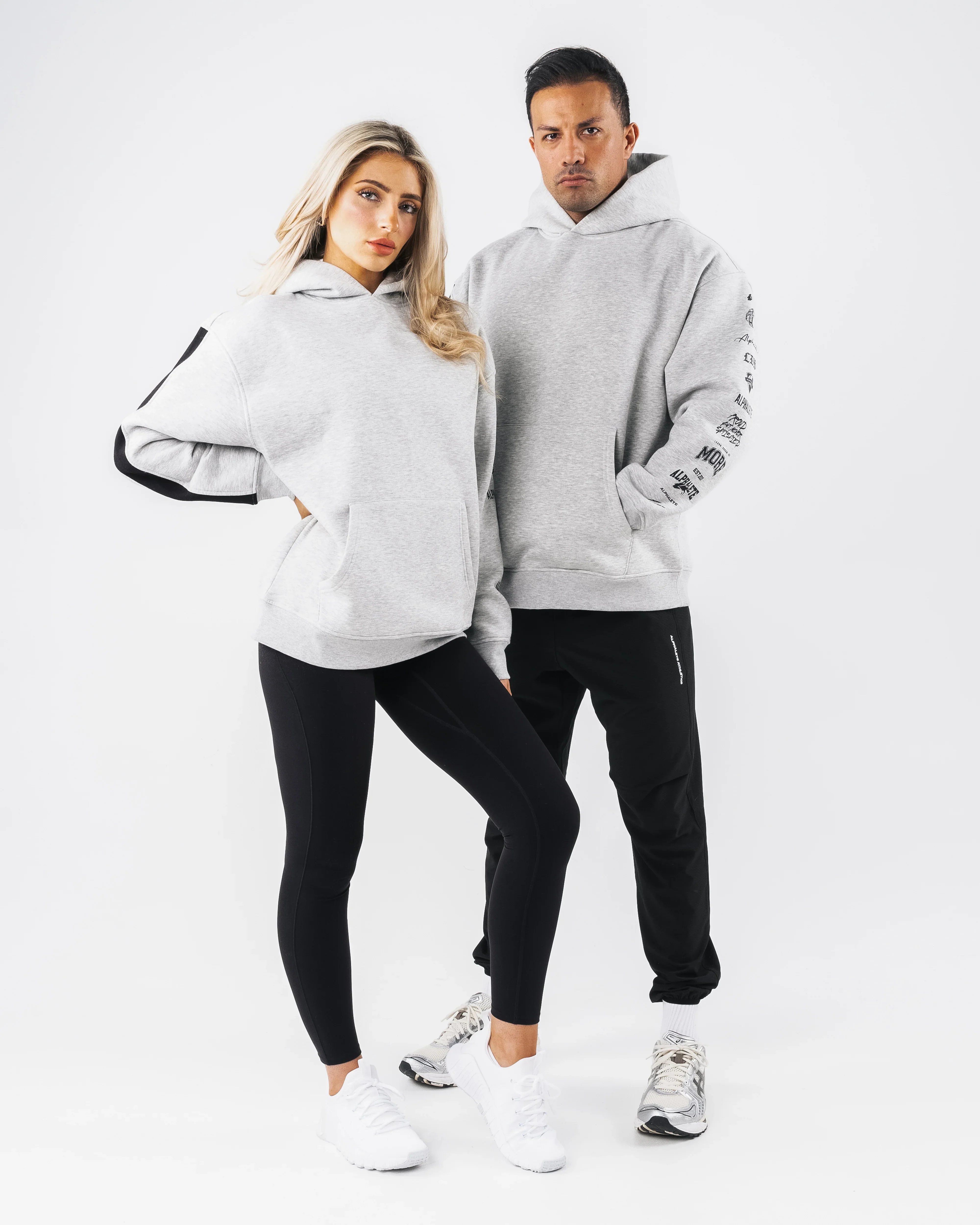 Core Stripe Hoodie - Heather Grey