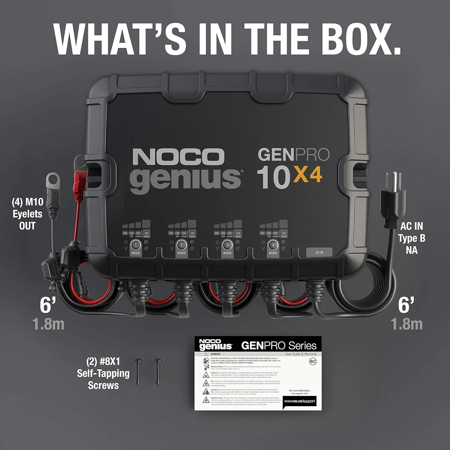 Genius GENPRO10X4: 4-Bank 40A (10A/Bank) 12V Onboard Battery Charger and Maintainer - Image 7