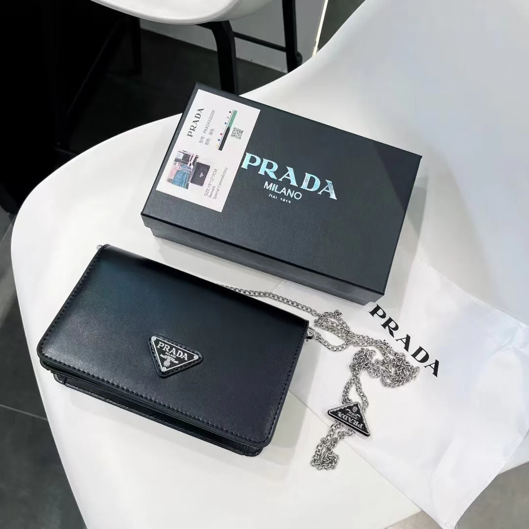 pra retro shiny small square bag