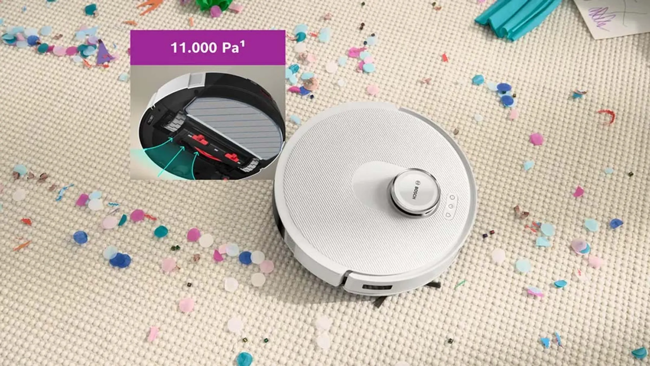 Bosch Robotstofzuiger 2in1 Spotless Advanced + BCRD2W