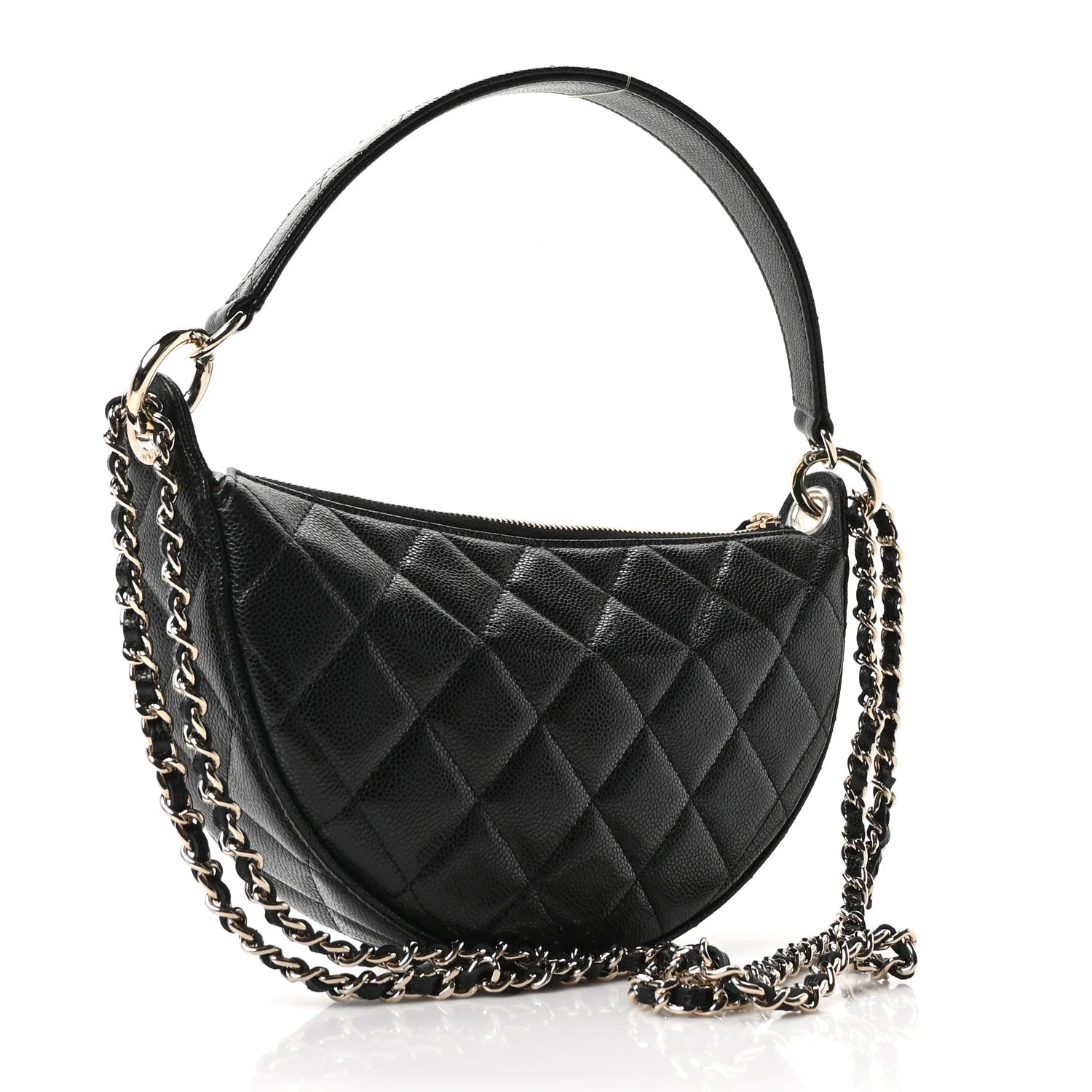 Caviar Quilted Other Shape With Chain Black
