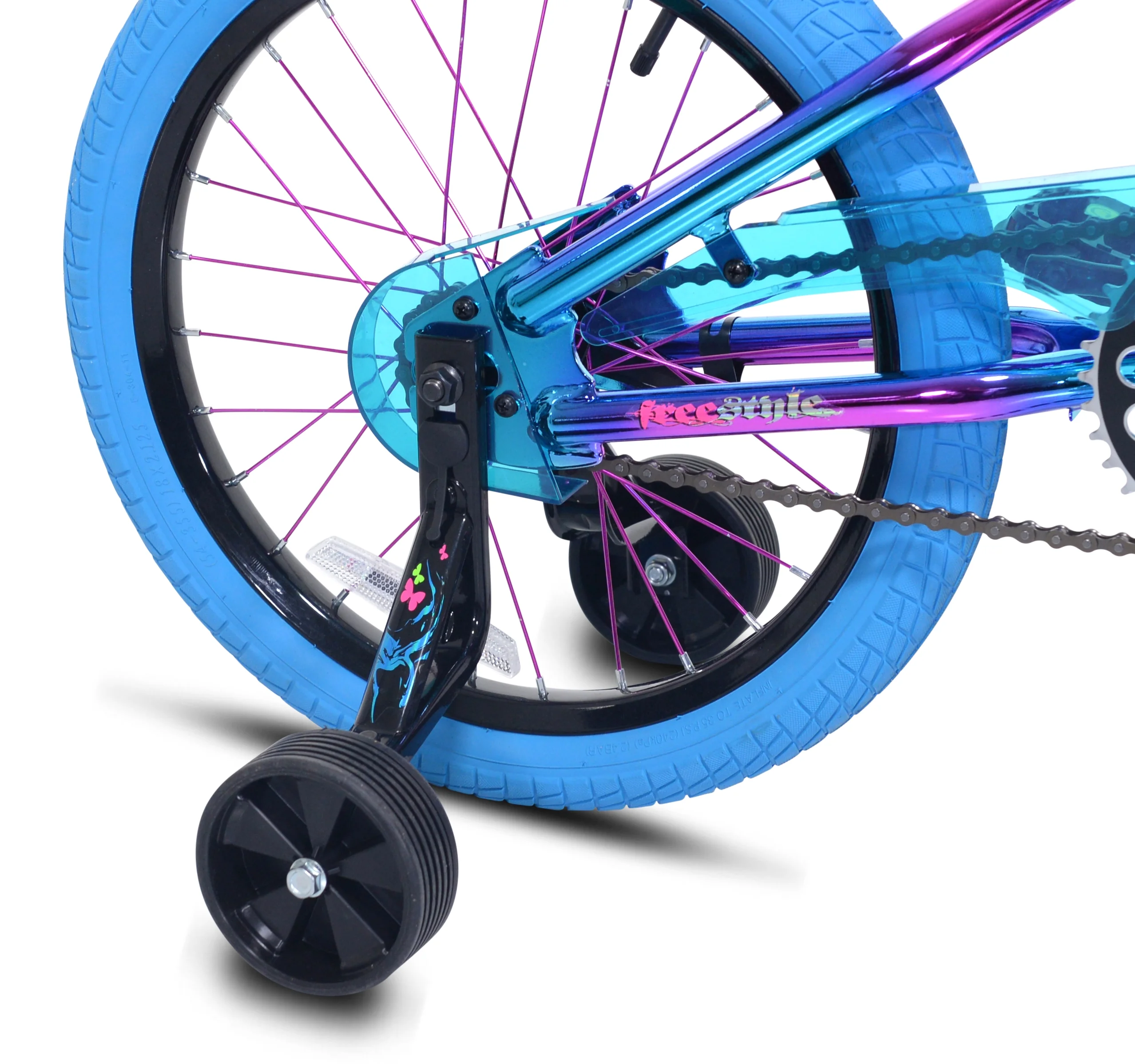 18" Illusion Child Bicycle, 18" Wheels, Child Ages 6-12 Years, Blue/Purple - Image 7