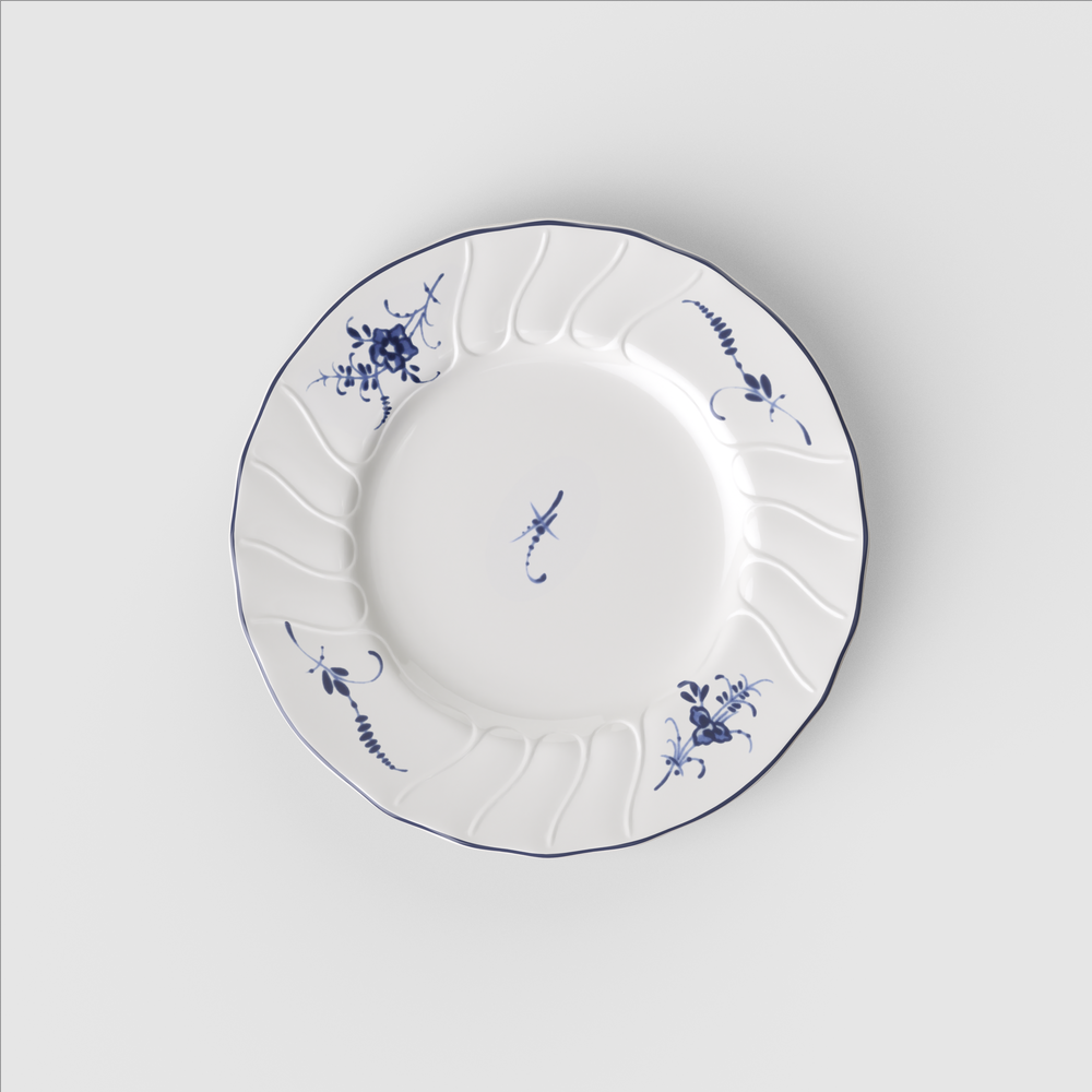 Vieux Luxembourg Appetizer/ Bread Plate - White, 6.2'', Premium Porcelain