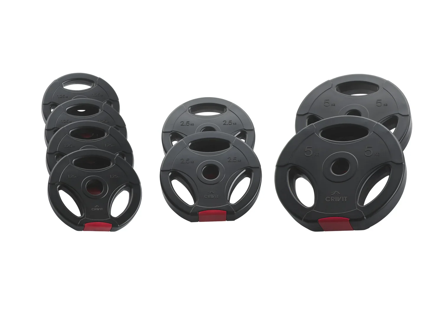 CRIVIT Lot de 8 disques de musculation, 20 kg