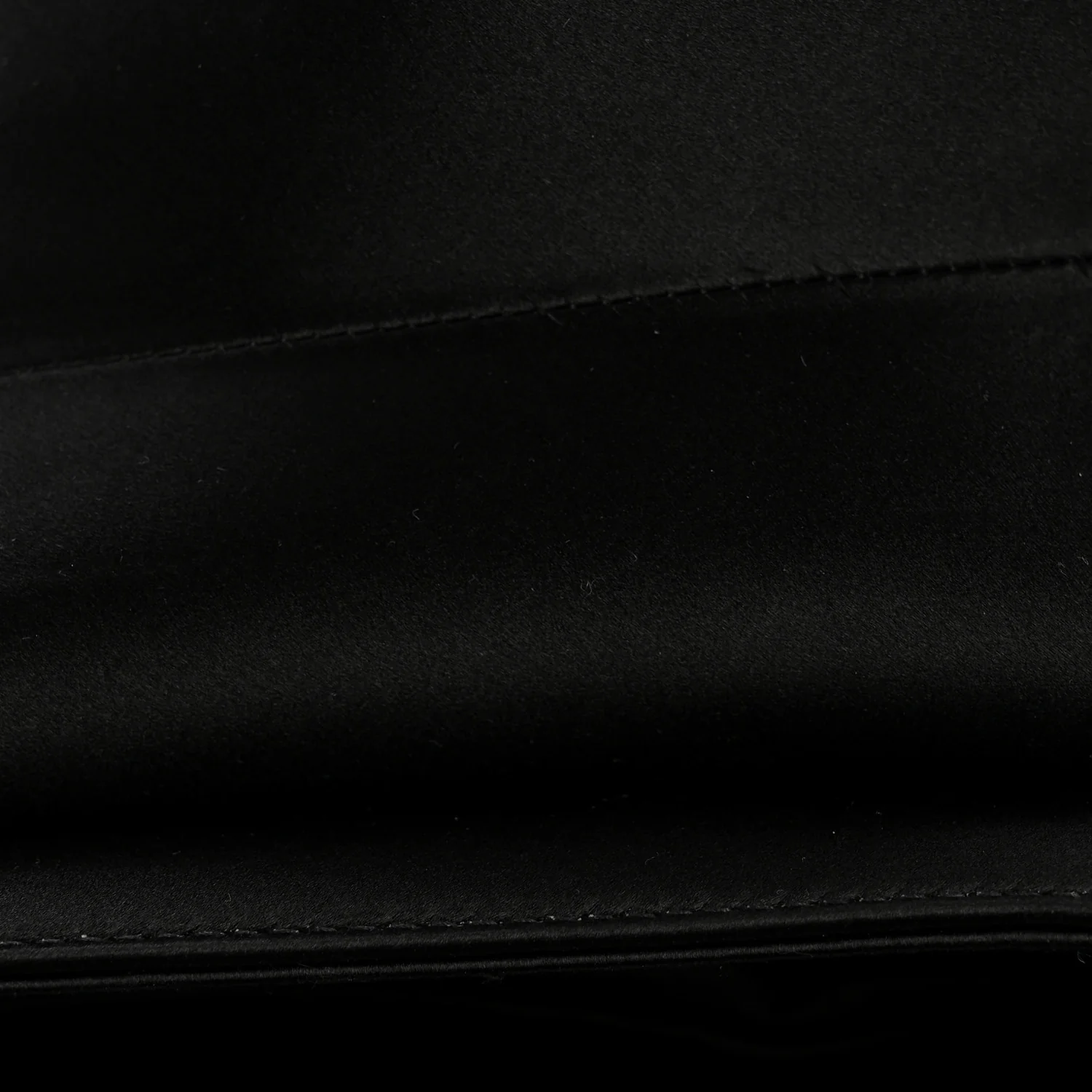 Satin Crystal Mini Saddle Bag Black