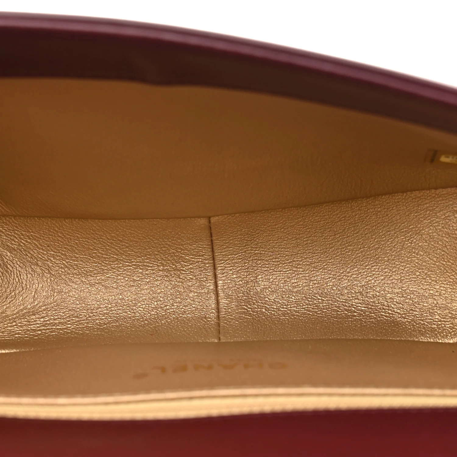 Calfskin Quilted Small Octagon CC Clasp Flap Bag Red Gold