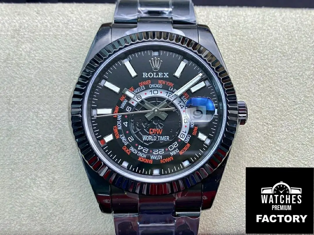 Rolex Sky Dweller 40MM WWF Factory Black Strap