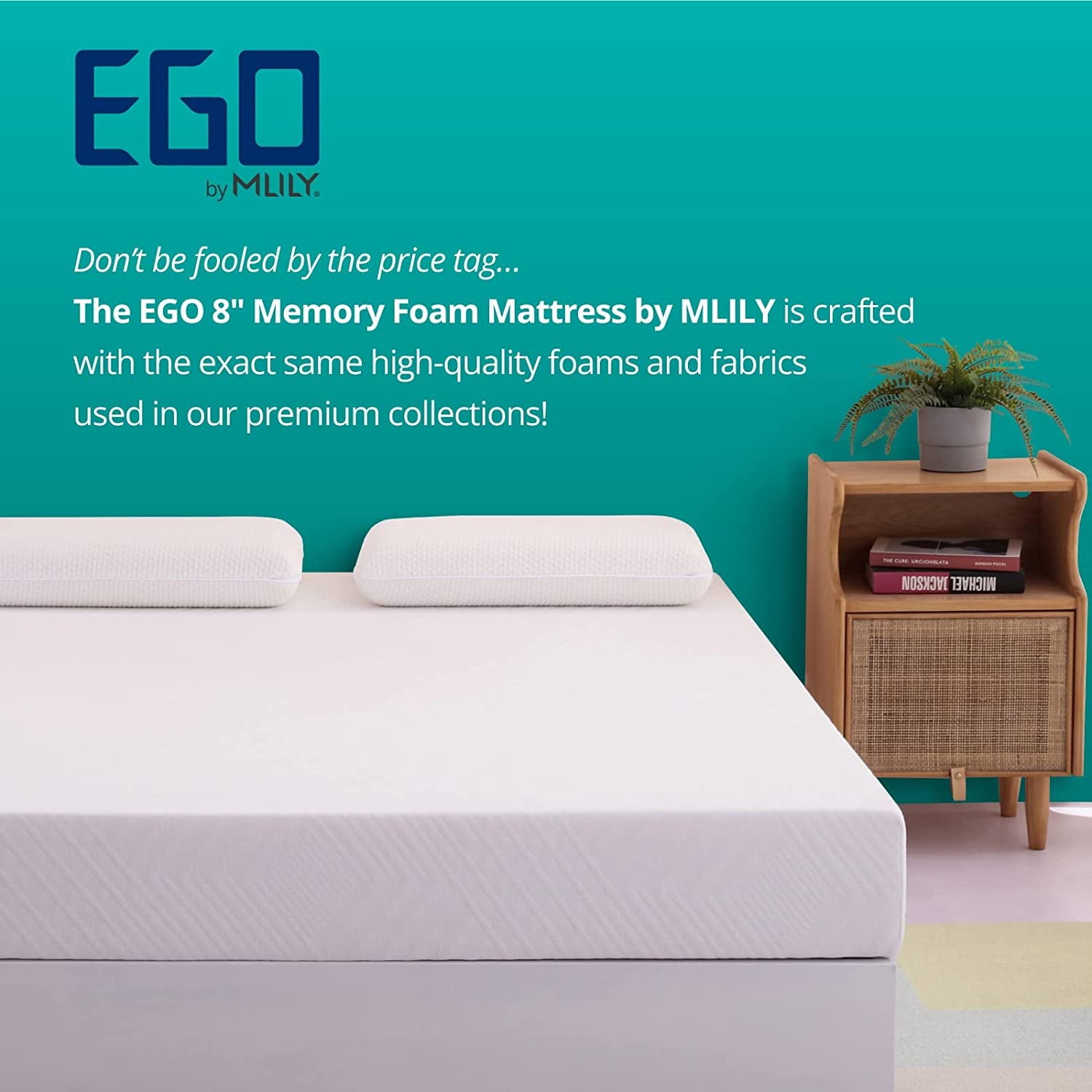 Foam Mattress. 8 inch Medium Firm Mattress. Green Tea and Cooling Gel Infused Pressure Relief. CertiPUR-US Certified. Queen Size