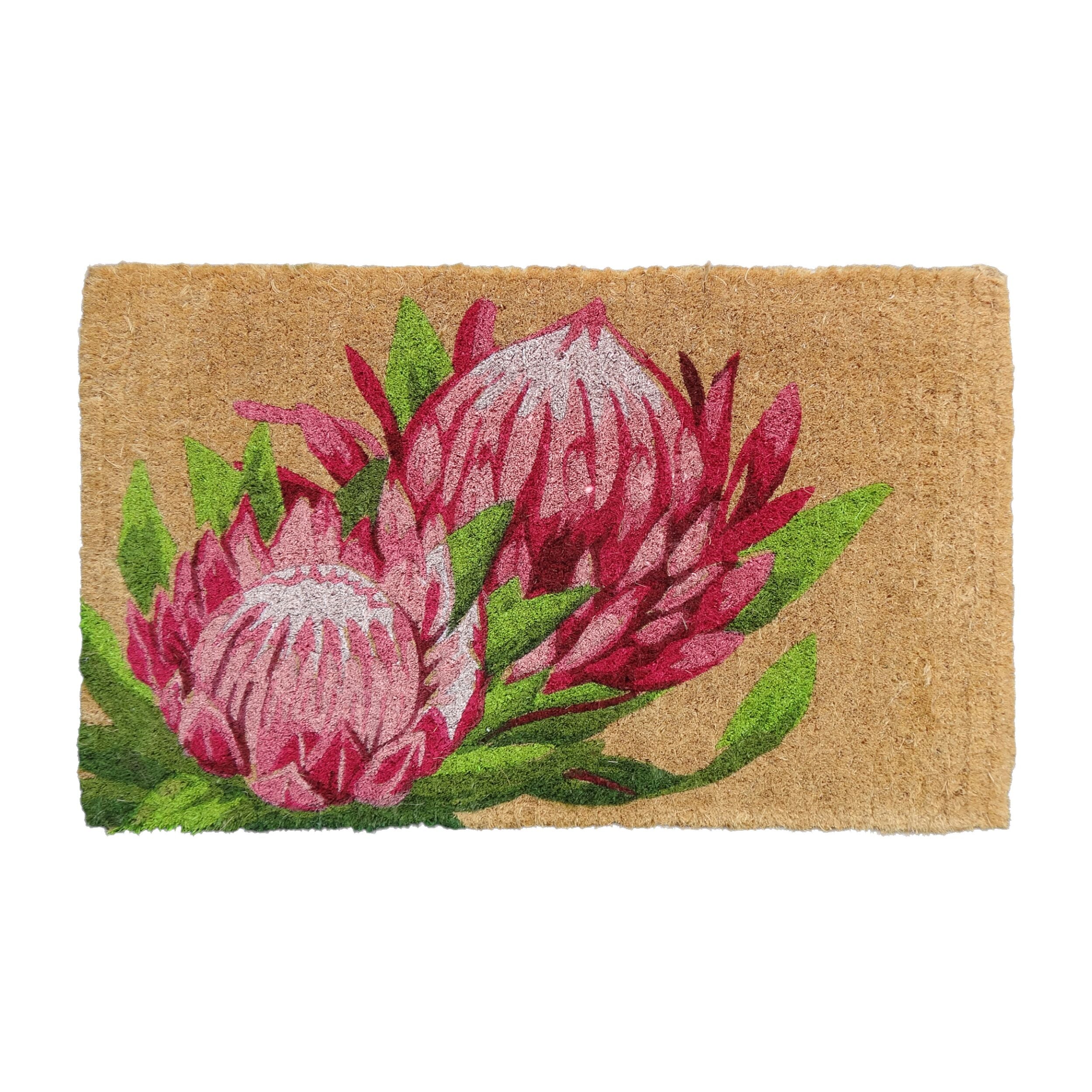 Raspberry Protea Coir Doormat 75x45cm