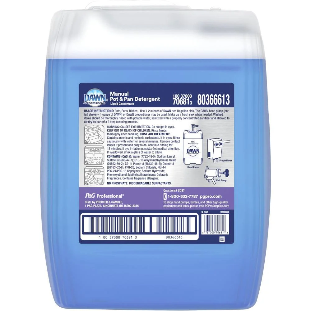 Professional Manual Pot/Pan Dish Detergent, Original Scent, Five Gallon Cube - Image 4