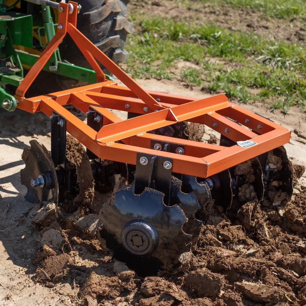 3 Point 4ft Notched Disc Harrow Plow Attachment for Cat 1 Tractors, Concave Discs for Tilling, Loosening and Lifting Soil(4') - Image 4