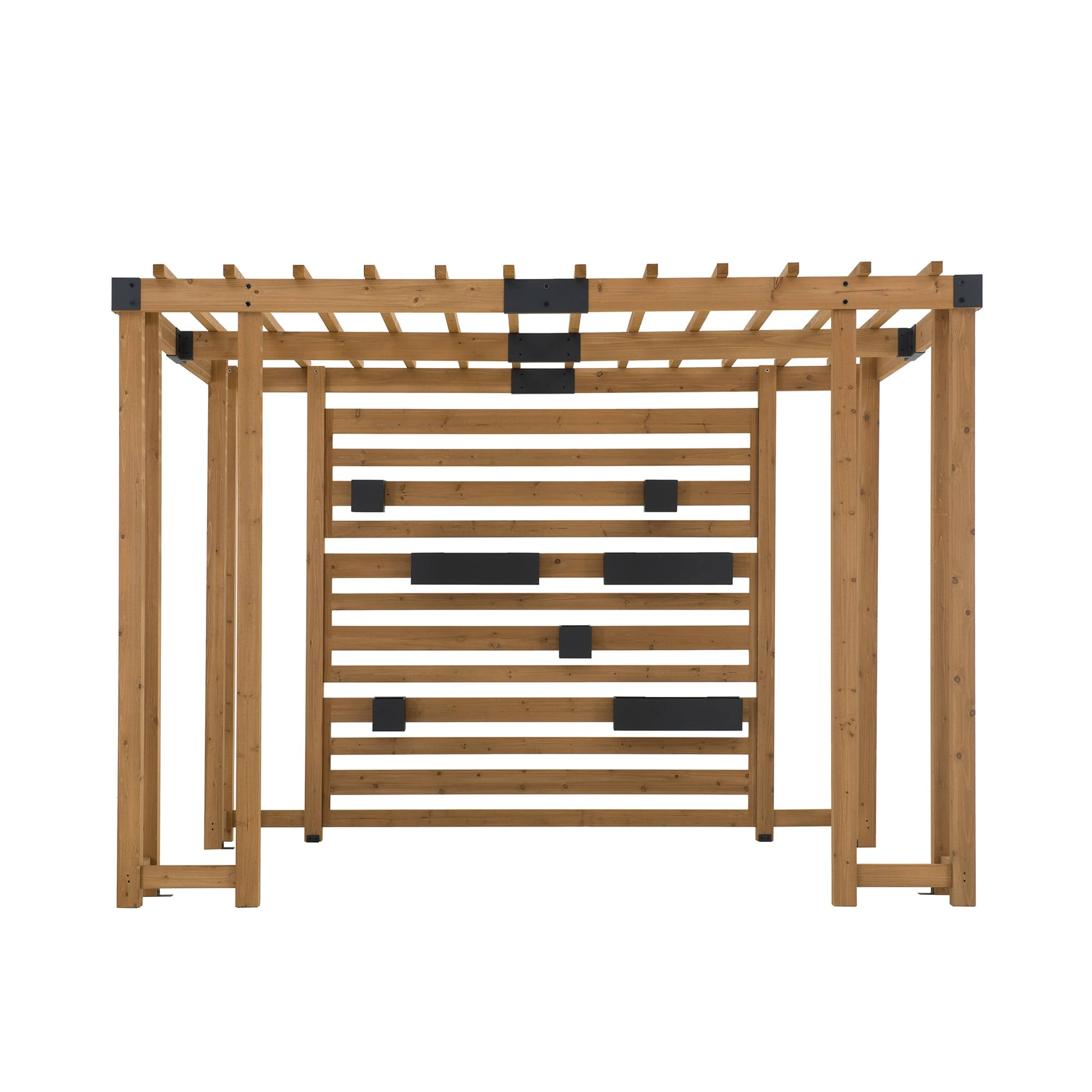 SummerCove 10.5 ft. x 10 ft. Sophia Cedar Wood Pergola with Adjustable Hanging Planters