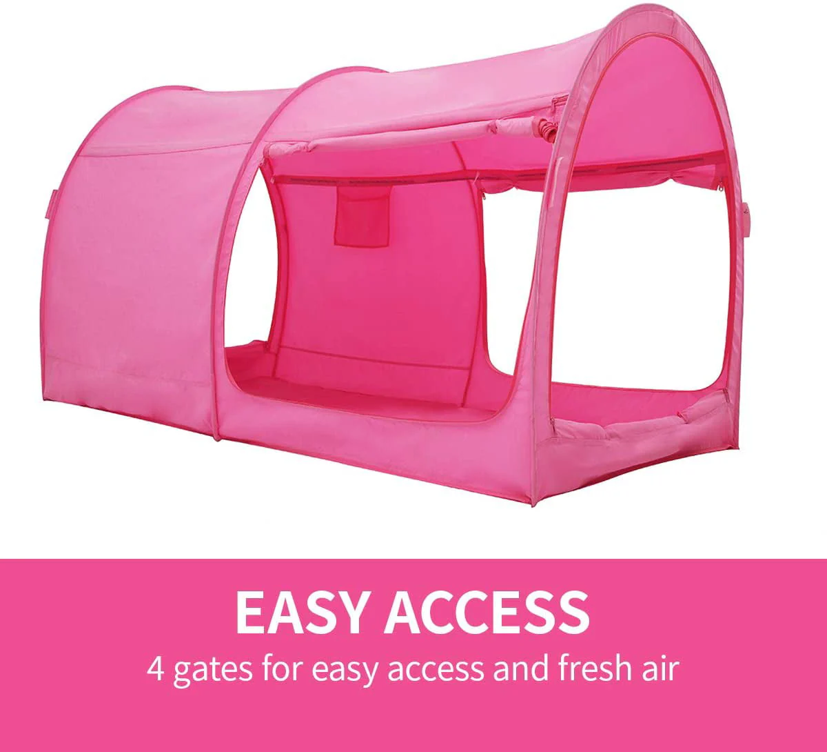 Bed Tent Pop Up Canopy Full Pink - Image 2