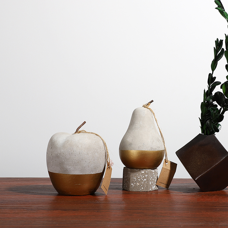 Modern Creative Fruit Shape Ornament Cement Home Decoration