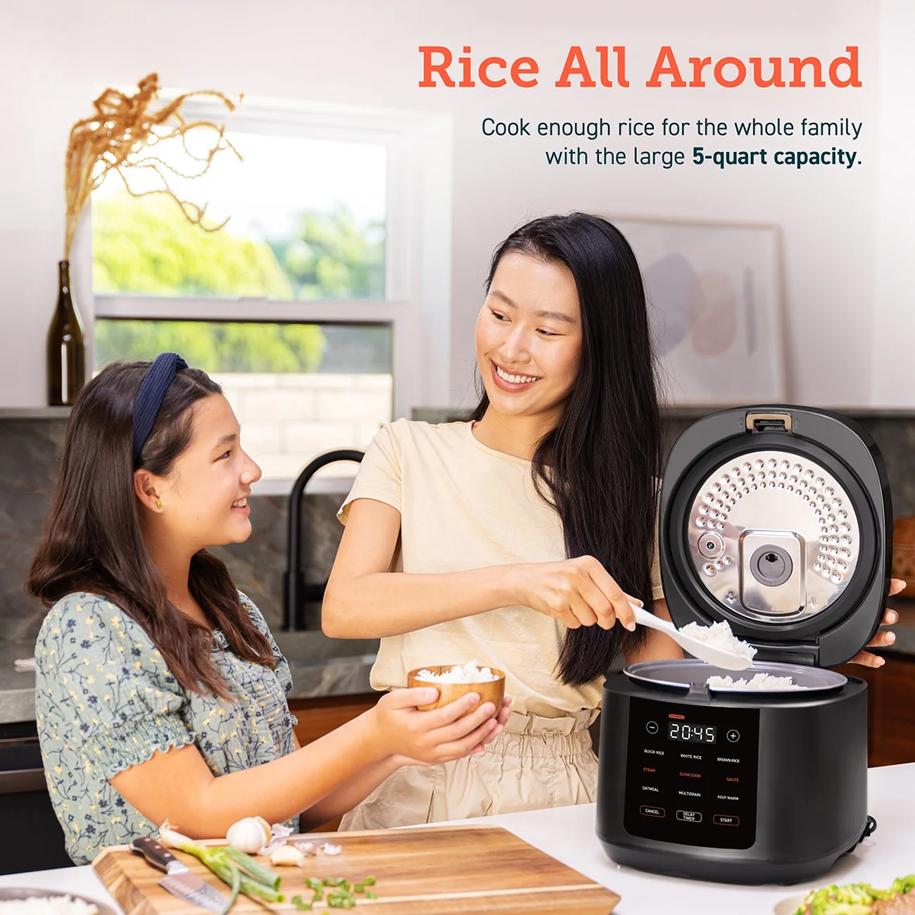 Rice Cooker with Ceramic Coating 5.0 Quart - Image 5