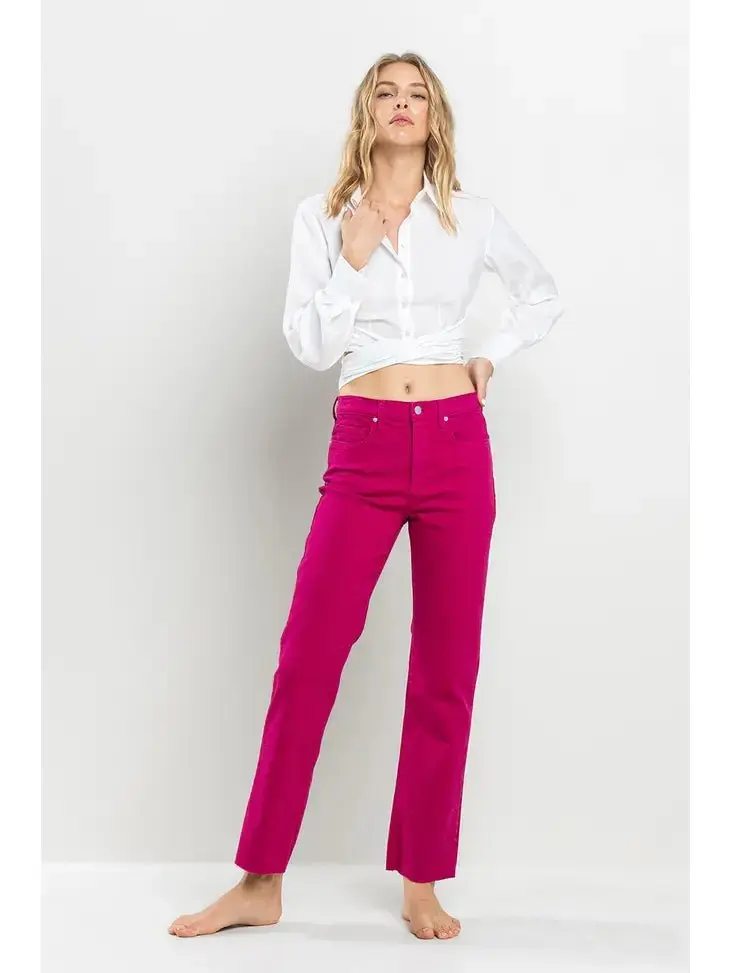 High Rise Straight Pants