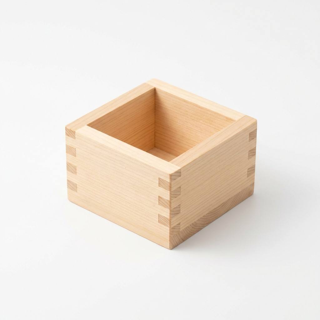 Portable Wooden Picnic Cup Holder, Lightweight Square Serving Box for Outdoor Sake and Snacks
