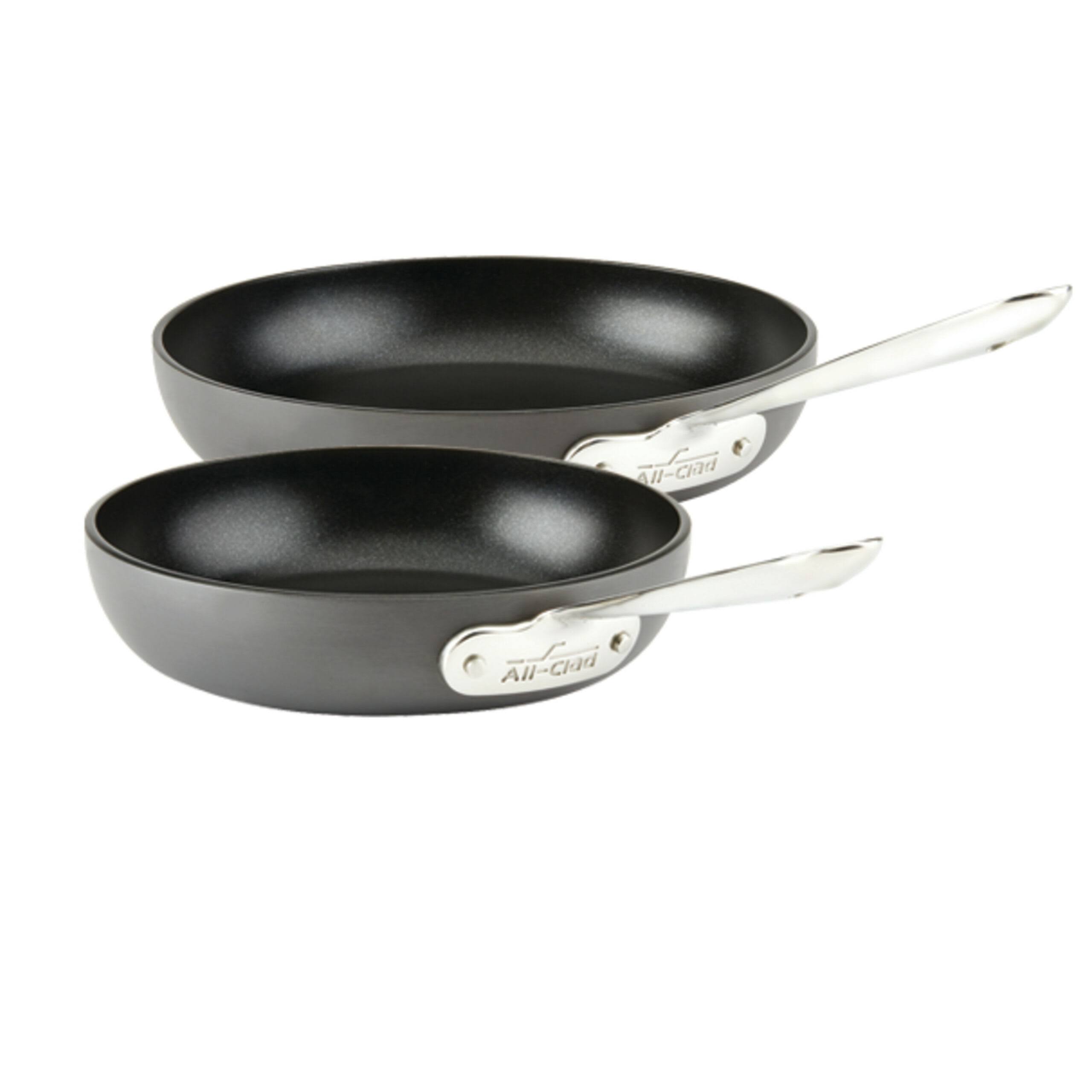 All-Clad HA1 2-Piece Anodized Non Stick Frying Pan Set, Black