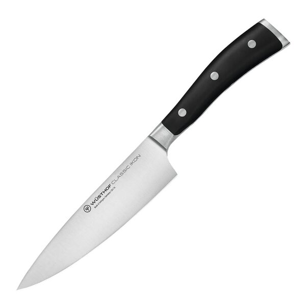 Classic Ikon kokkekniv 16 cm halv bolster svart