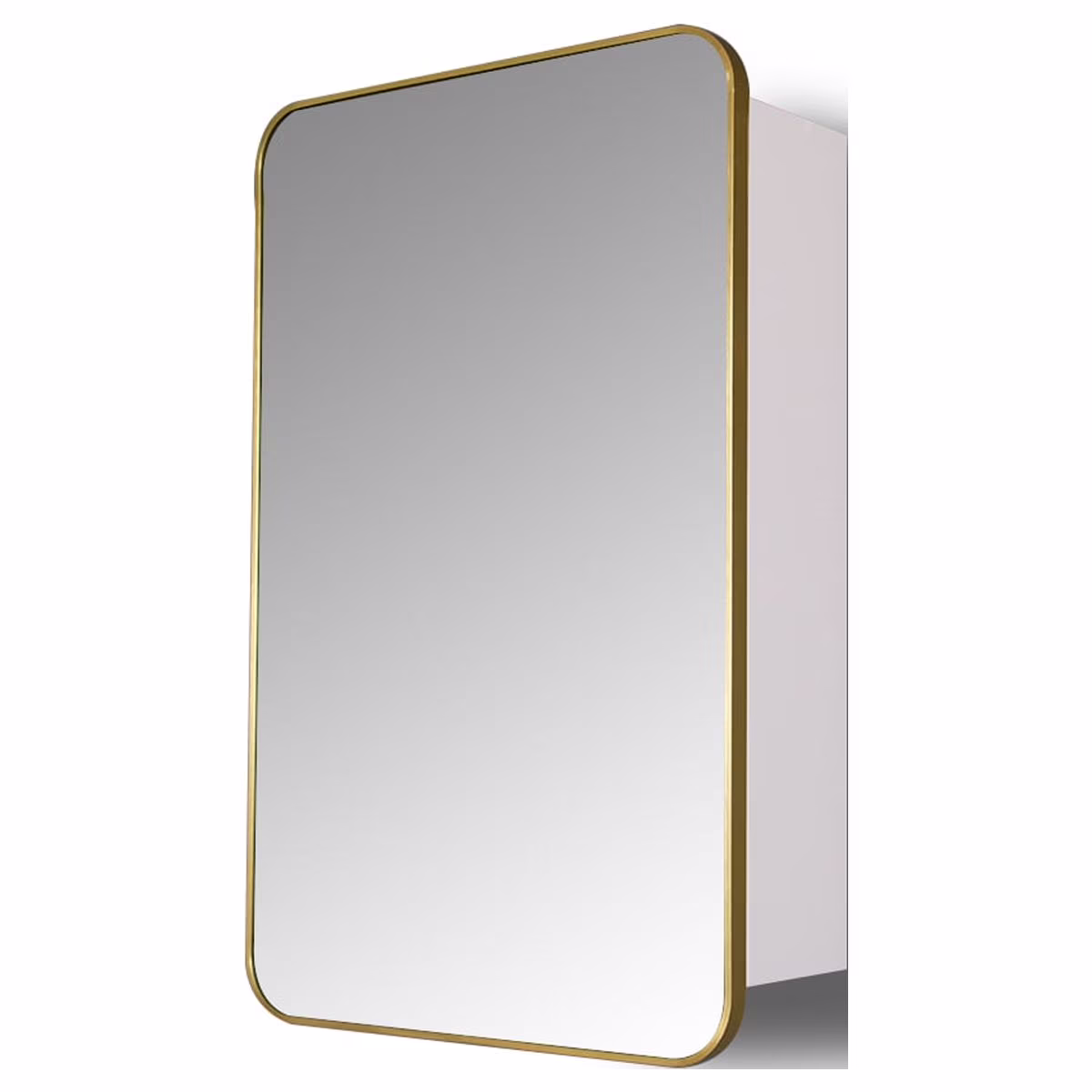 Better Homes & Gardens Brushed Golden Aluminum Frame Wall Mount Mirror Medicine Cabinet