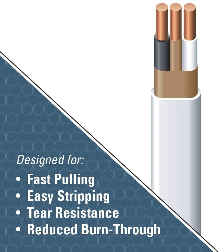 28827423 100' 14/2 with ground Romex brand SIMpull residential indoor electrical wire type NM-B, White - Image 3