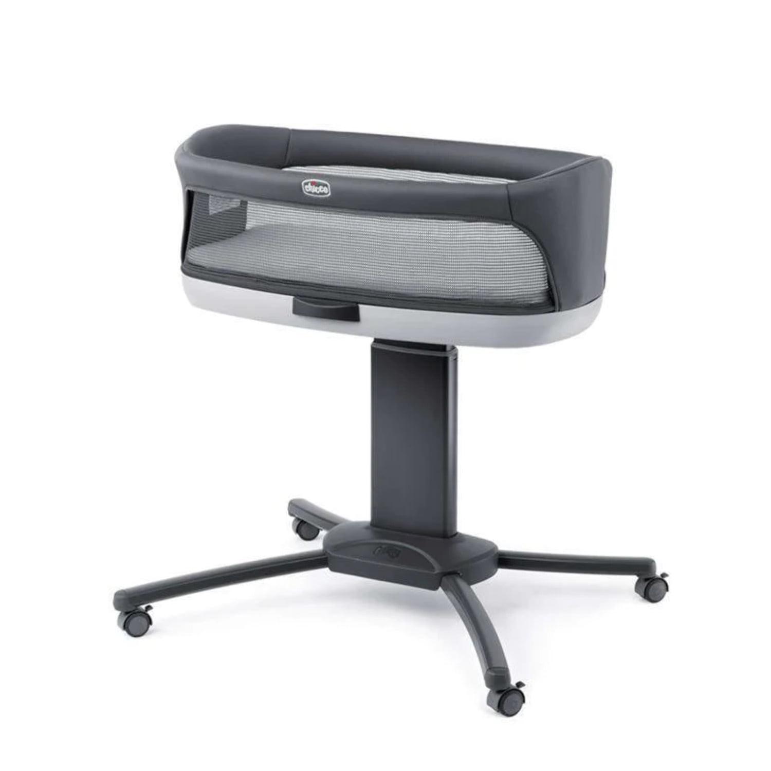 Chicco Close to You SE Portable Bedside Bassinet. Height Adjustable. Mesh Sides - Charcoal (Grey). New