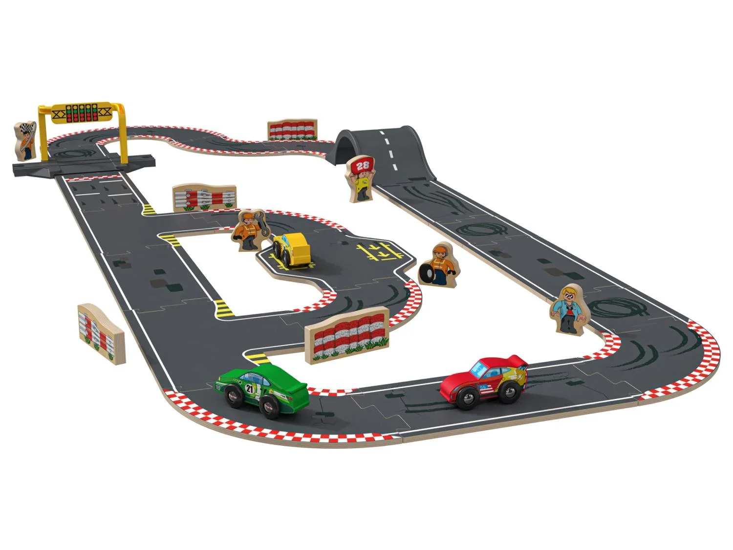 Playtive Set de circuit en bois