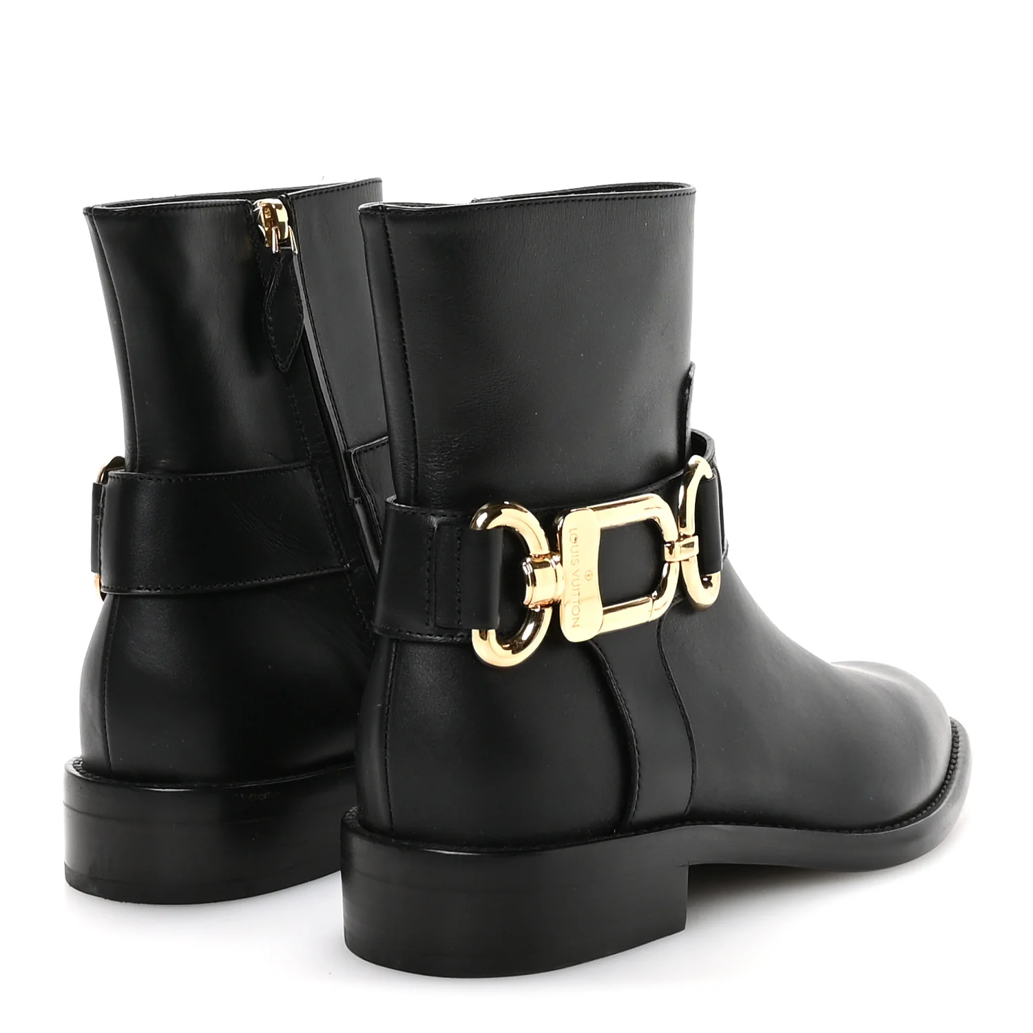 Calfskin Westside Flat Ankle Boots 39 Black