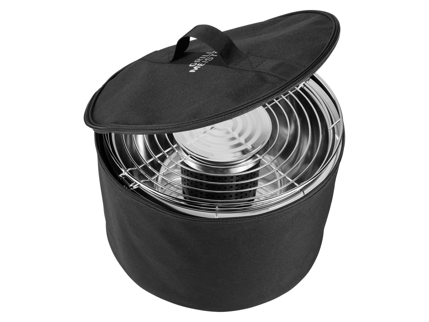 GRILLMEISTER Barbecue  charbon de bois avec ventilation active GAG 34 D1,  31,8 cm