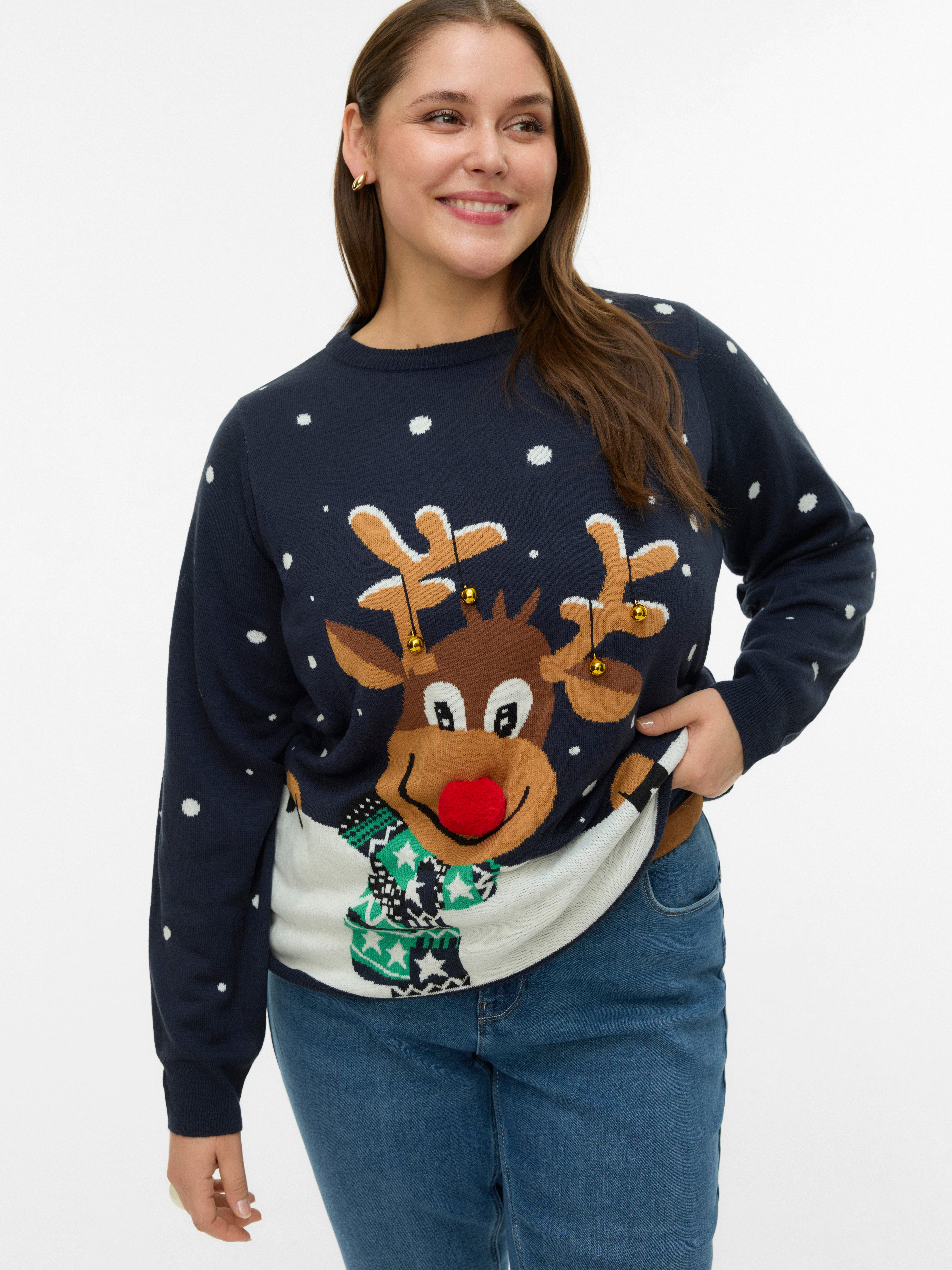 VERO MODA® VMCFROSTYDEER Knitted pullover