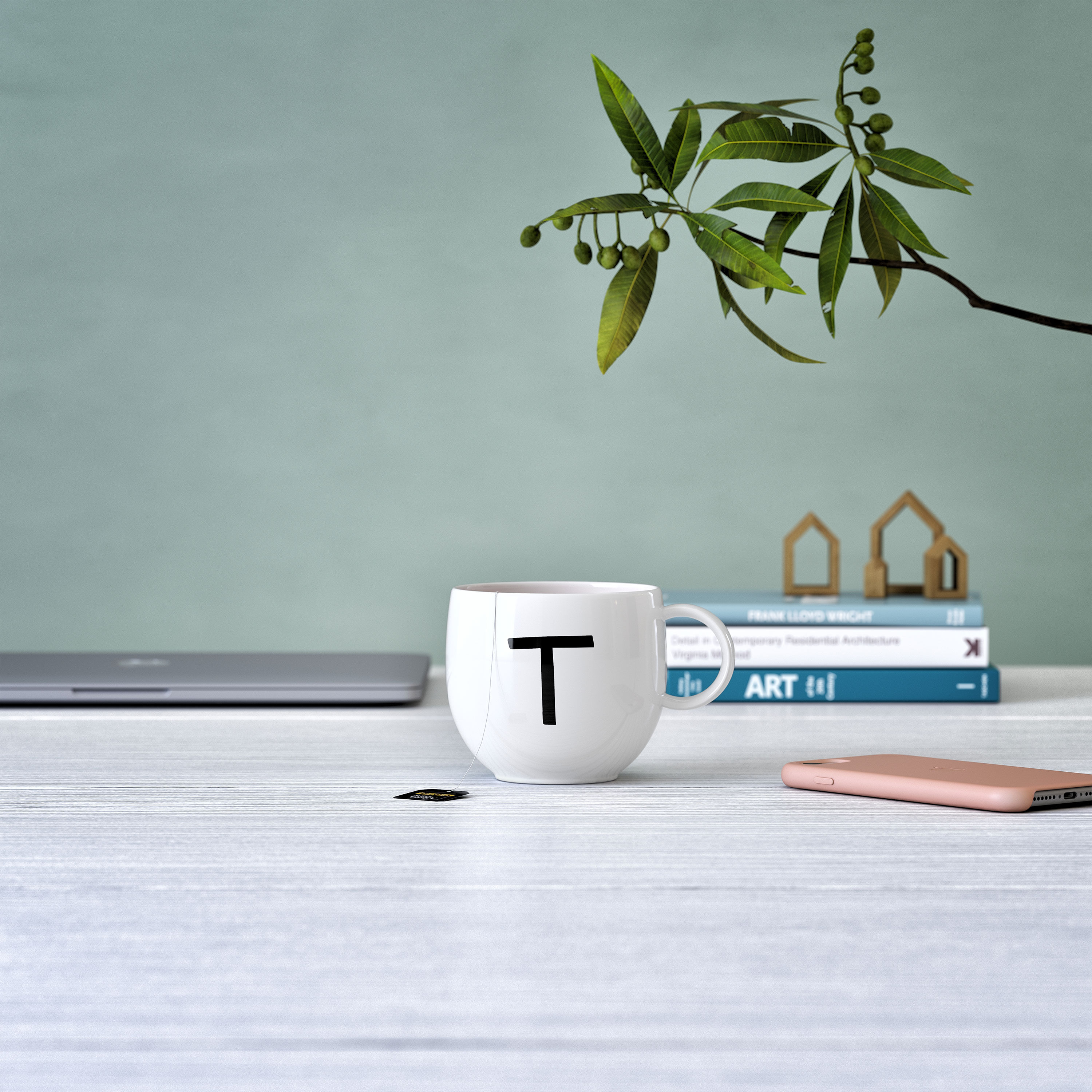 Letters Mug - White, 9.9 oz, Premium Porcelain