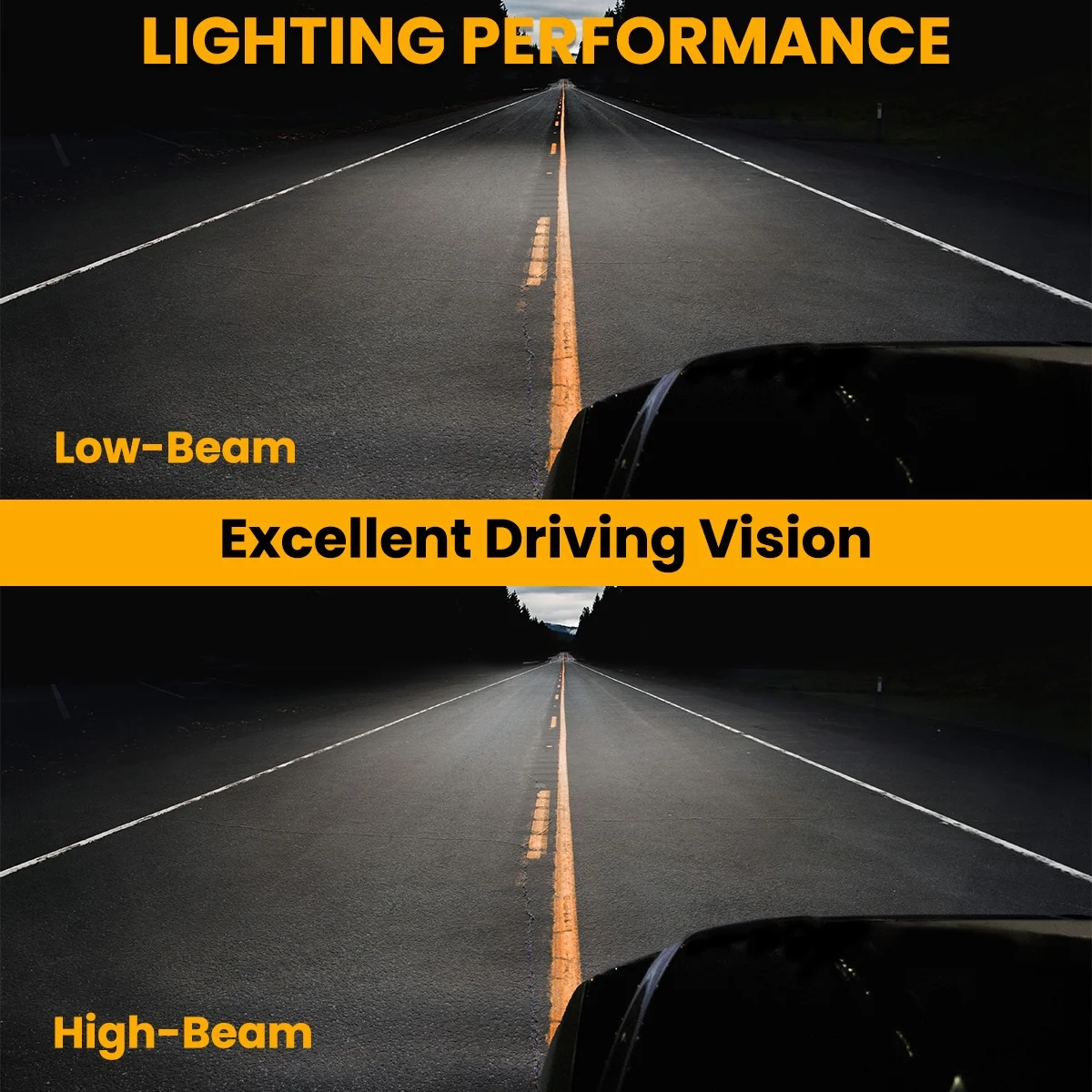 JDM Glossy Black Smoke LED Projector Headlights Compatible with 2007-2011 Honda CR-V, Left + Right Pair Headlamps Assembly(Glossy Black Housing Smoke Lens) - Image 7