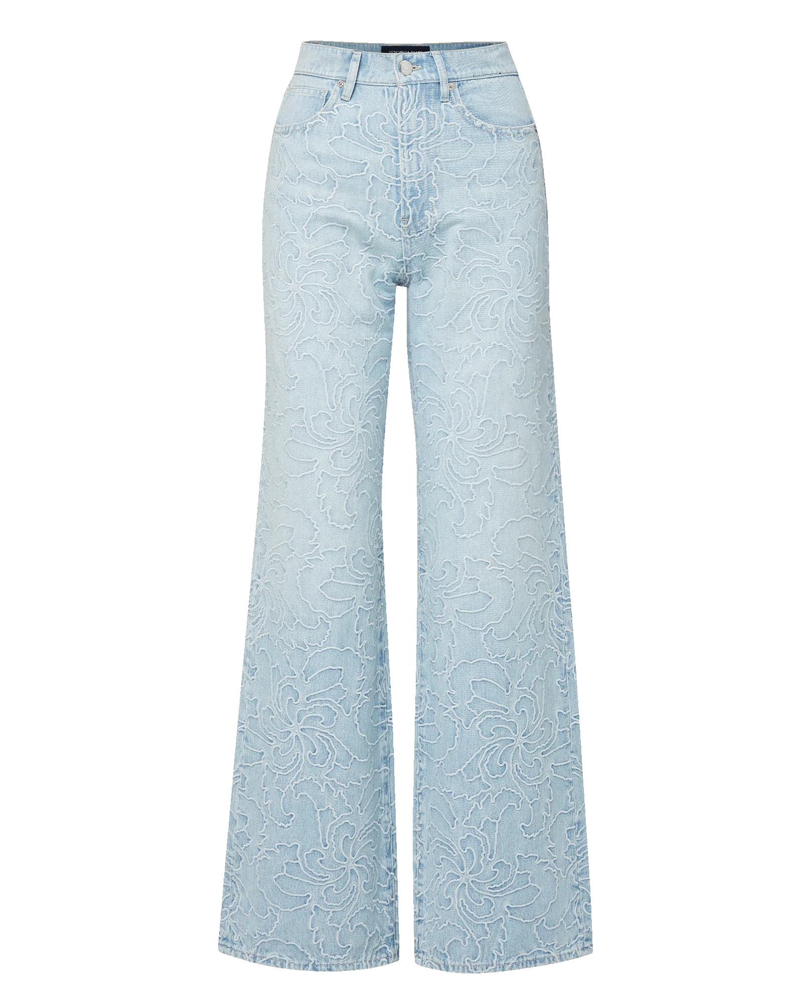 Taylor Embroidered Wide-Leg Jean
