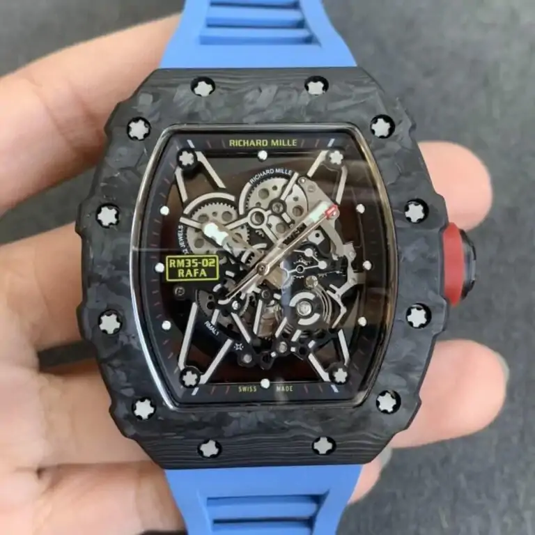 Richard Mille RM35-02 KV Factory Blue Rubber Strap