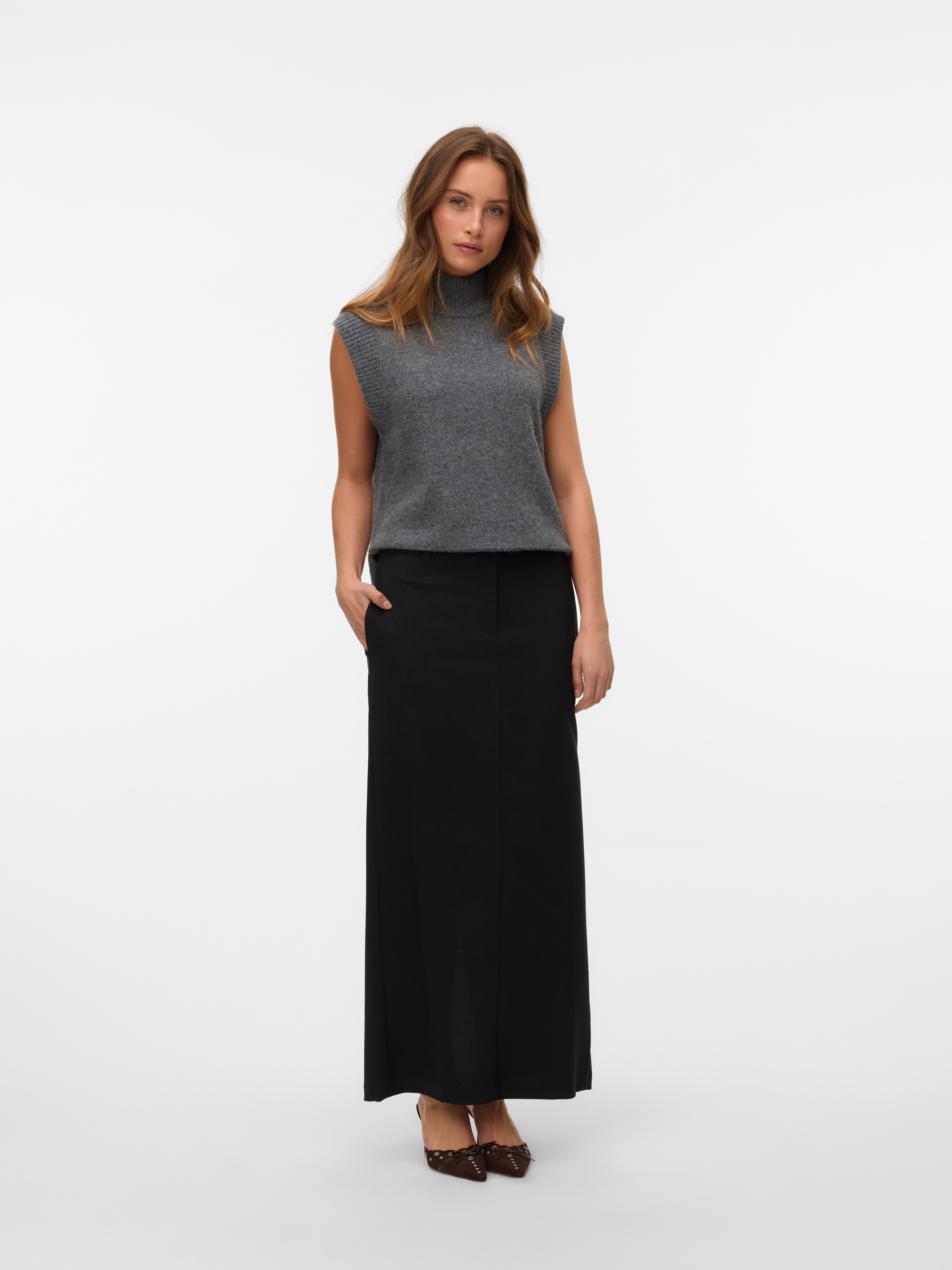 VERO MODA® VMTAMI Mid waist Long Pinstripe skirt