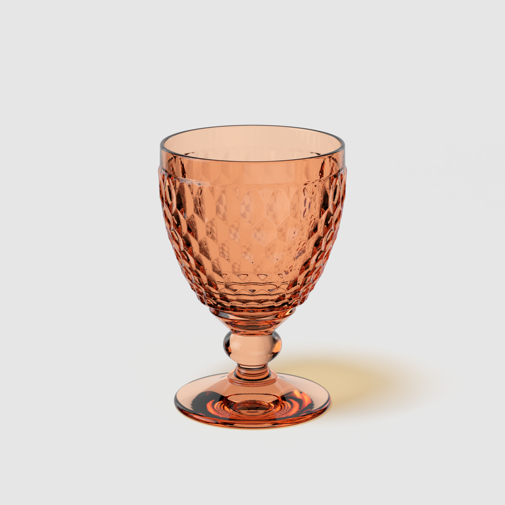 Boston Red wine glass - Orange, 6.8 oz, crystal glass