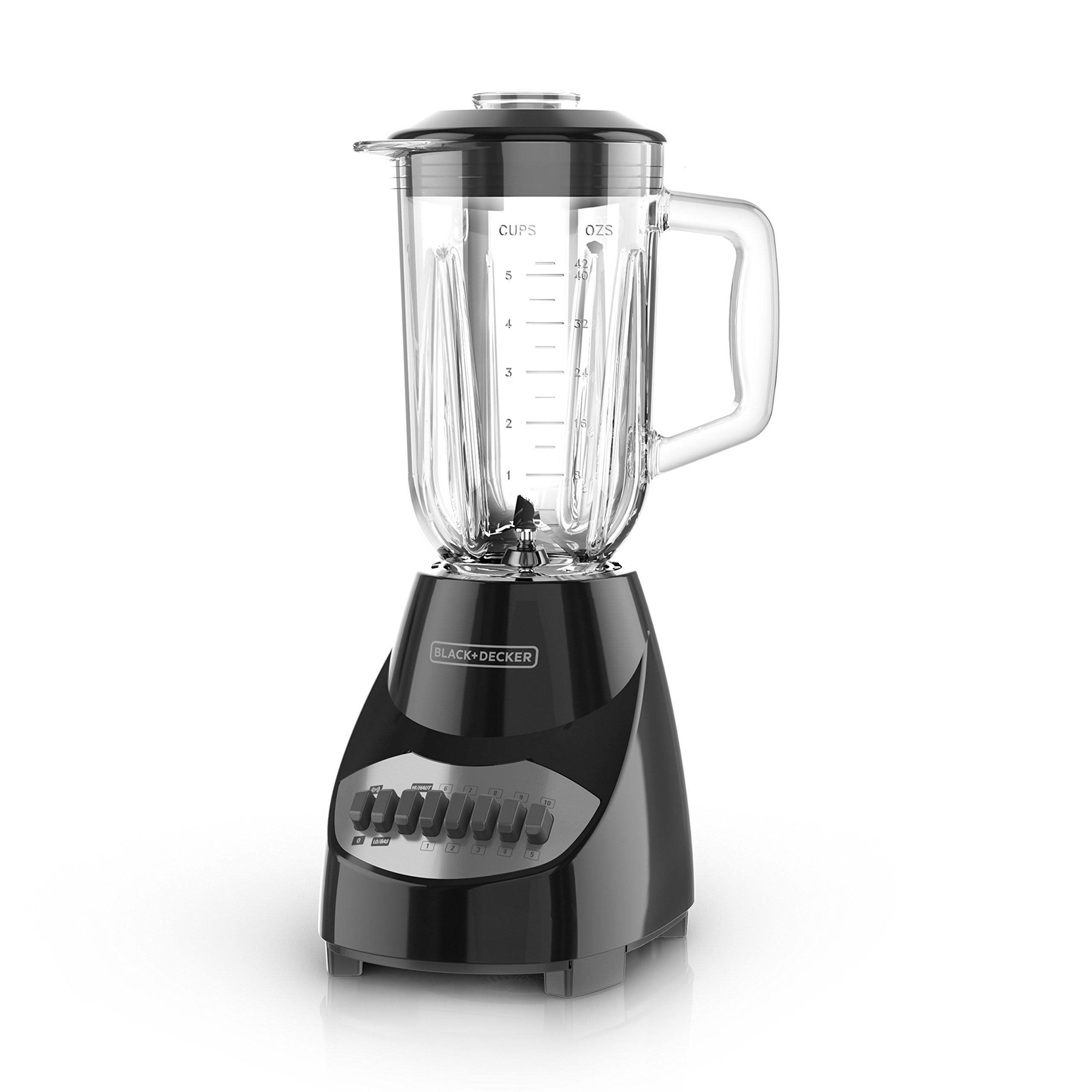 BL2010BG 10-Speed Glass Jar Blender, Black