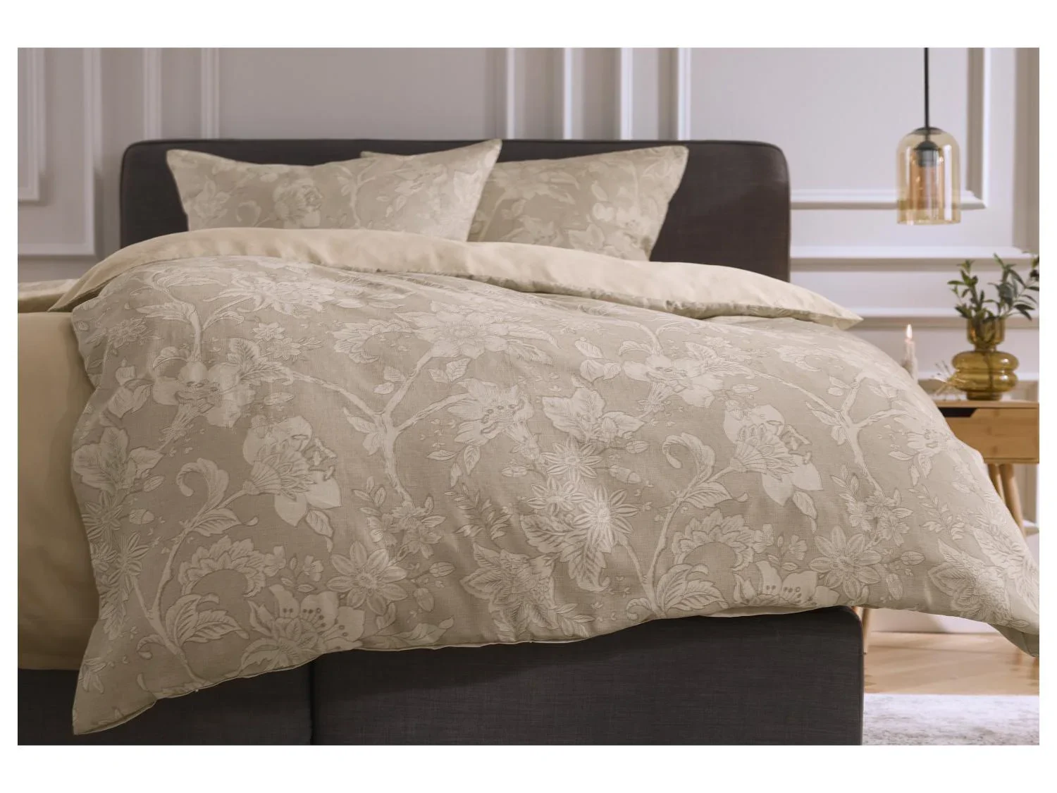 LIVARNO Parure de lit double face en satin, 240 x 220 cm