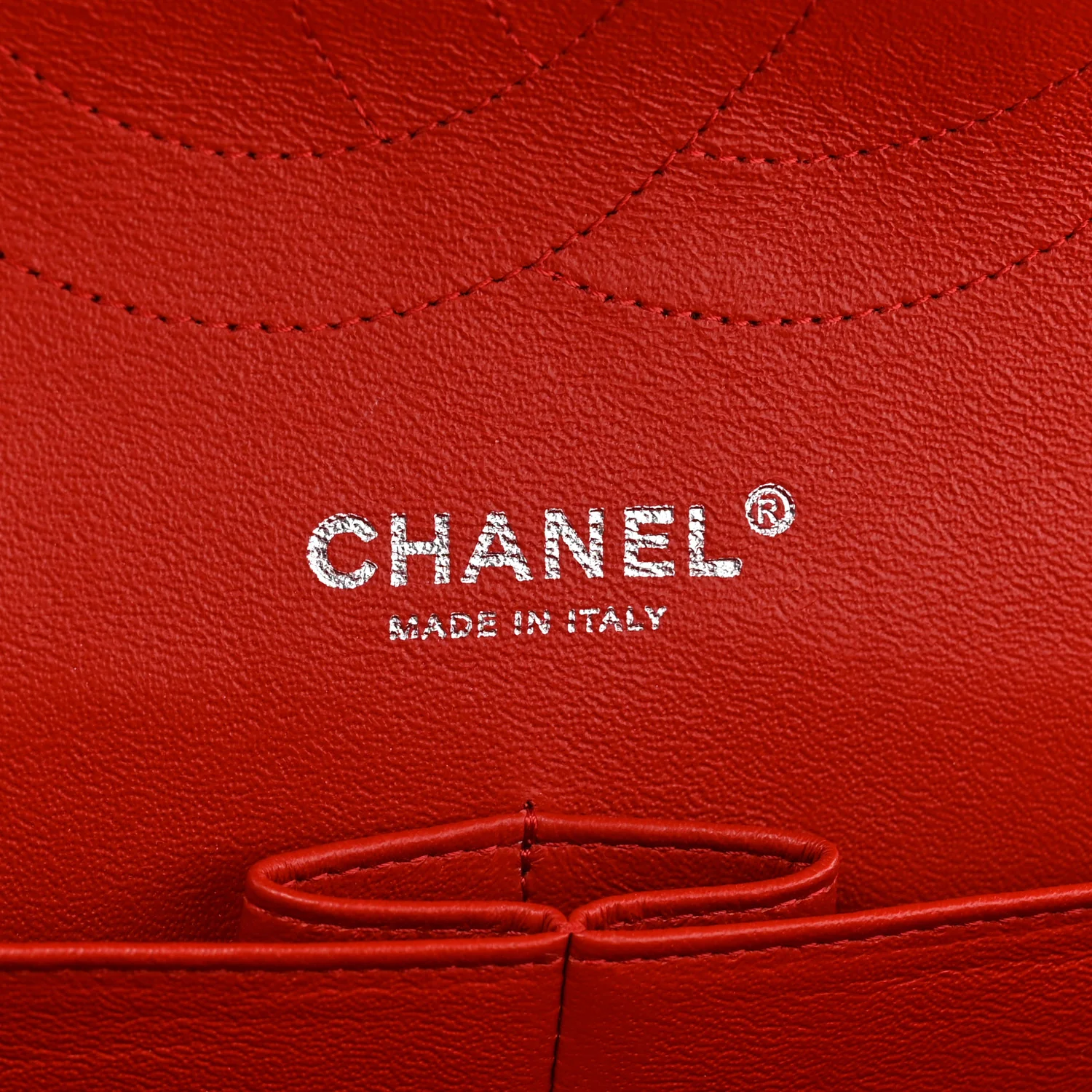 Lambskin Quilted Jumbo Double Flap Red