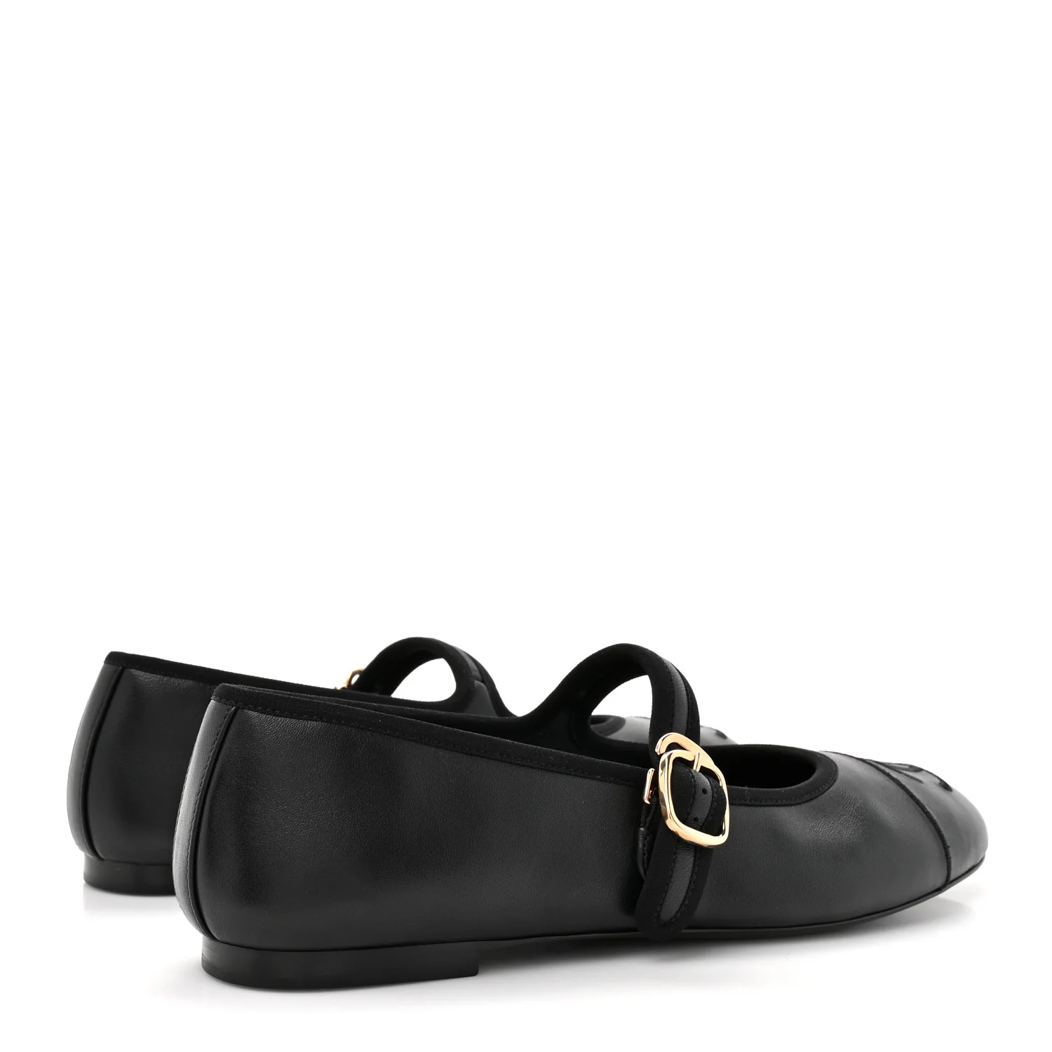 Lambskin Mary Jane Flats 38.5 Black