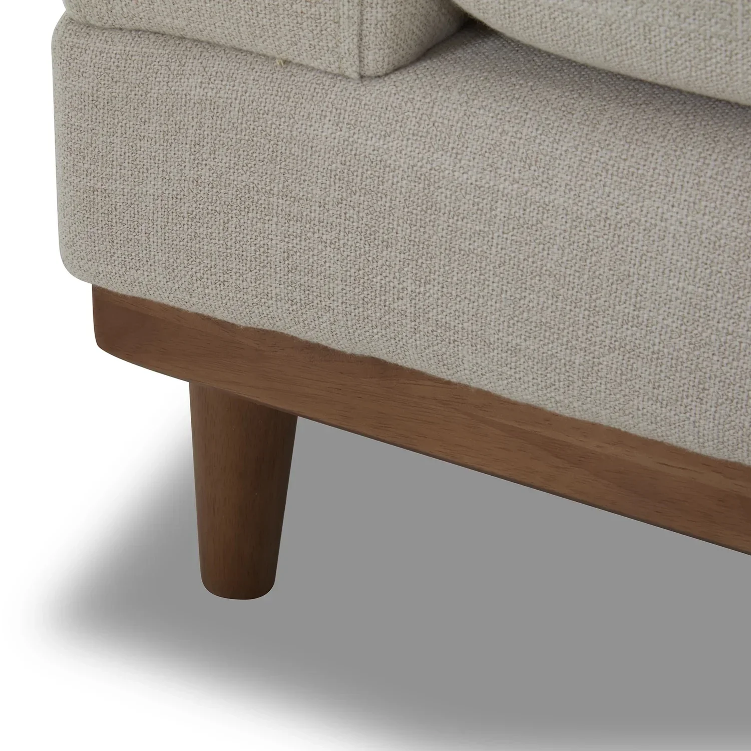 Better Homes & Gardens Springwood Wood Frame 83.46 Couch, Beige Velvet