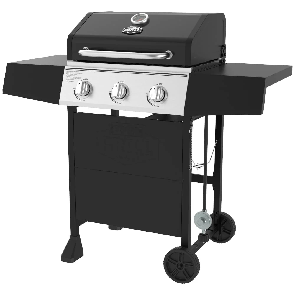 3 Burner Propane Gas Grill in Black(Black) Image 2