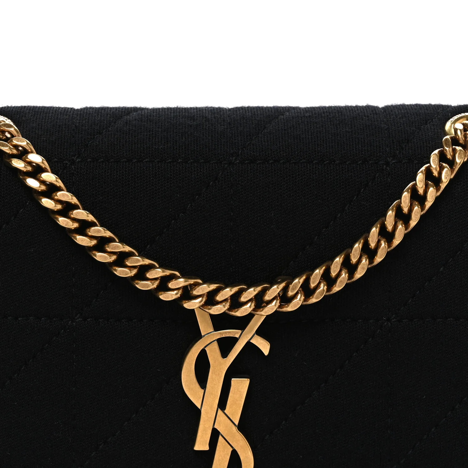 Jersey Wool Patchwork Monogram Mini Jamie Baguette Black