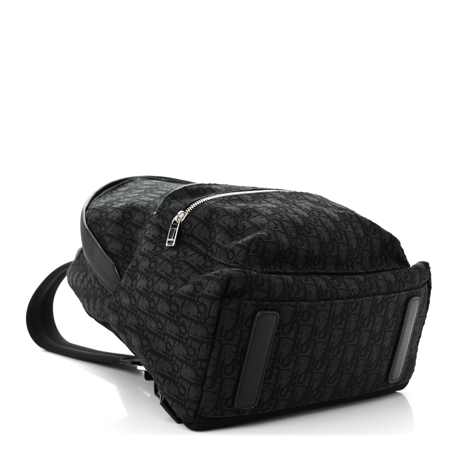 Oblique Calfskin Rider Backpack Black