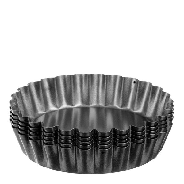 Baking paiform med løs bunn 10 cm 4 stk karbonstål