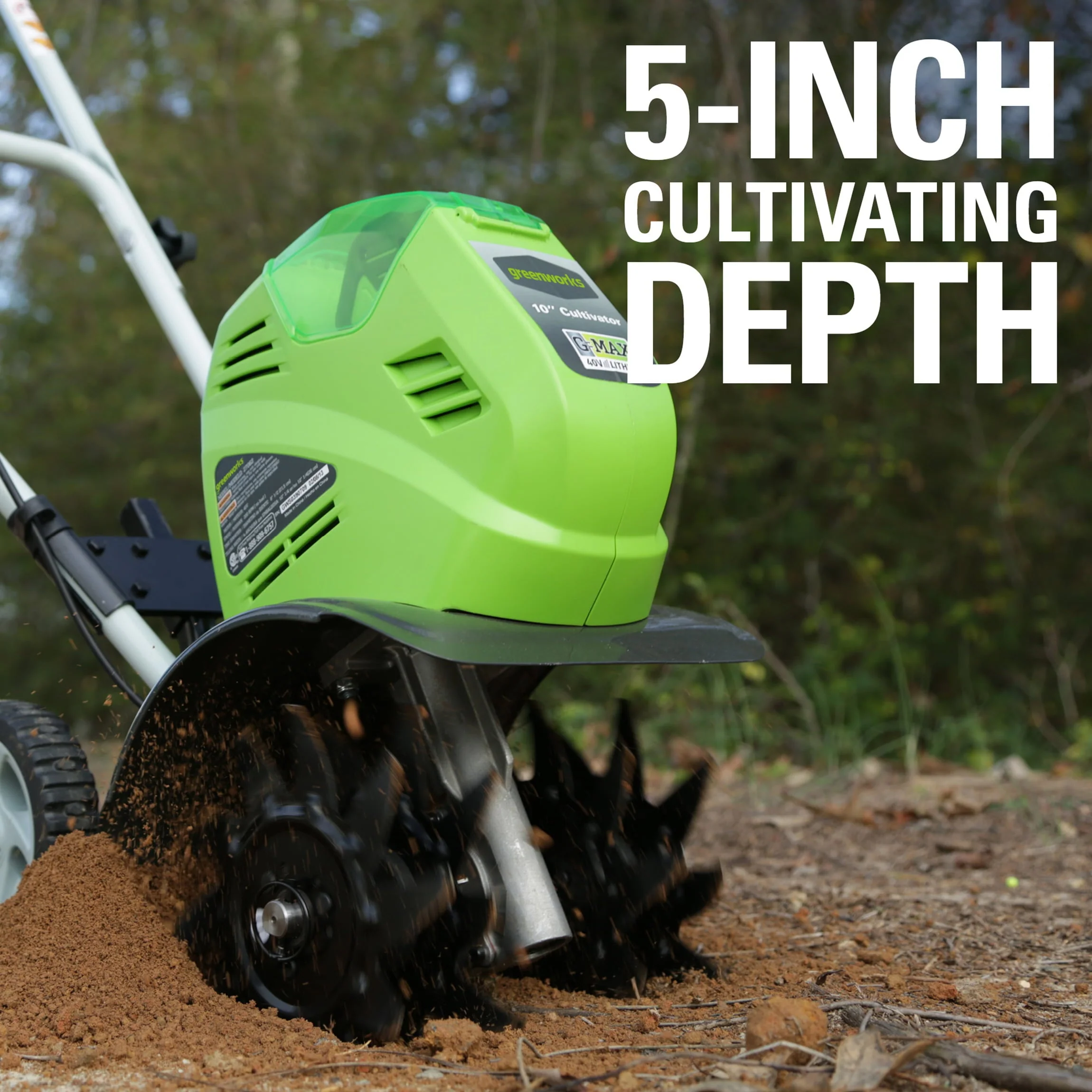 10" 40 Volt Front-Tine Standard Rotating Battery Powered Walk Behind Garden Cultivator - Image 10