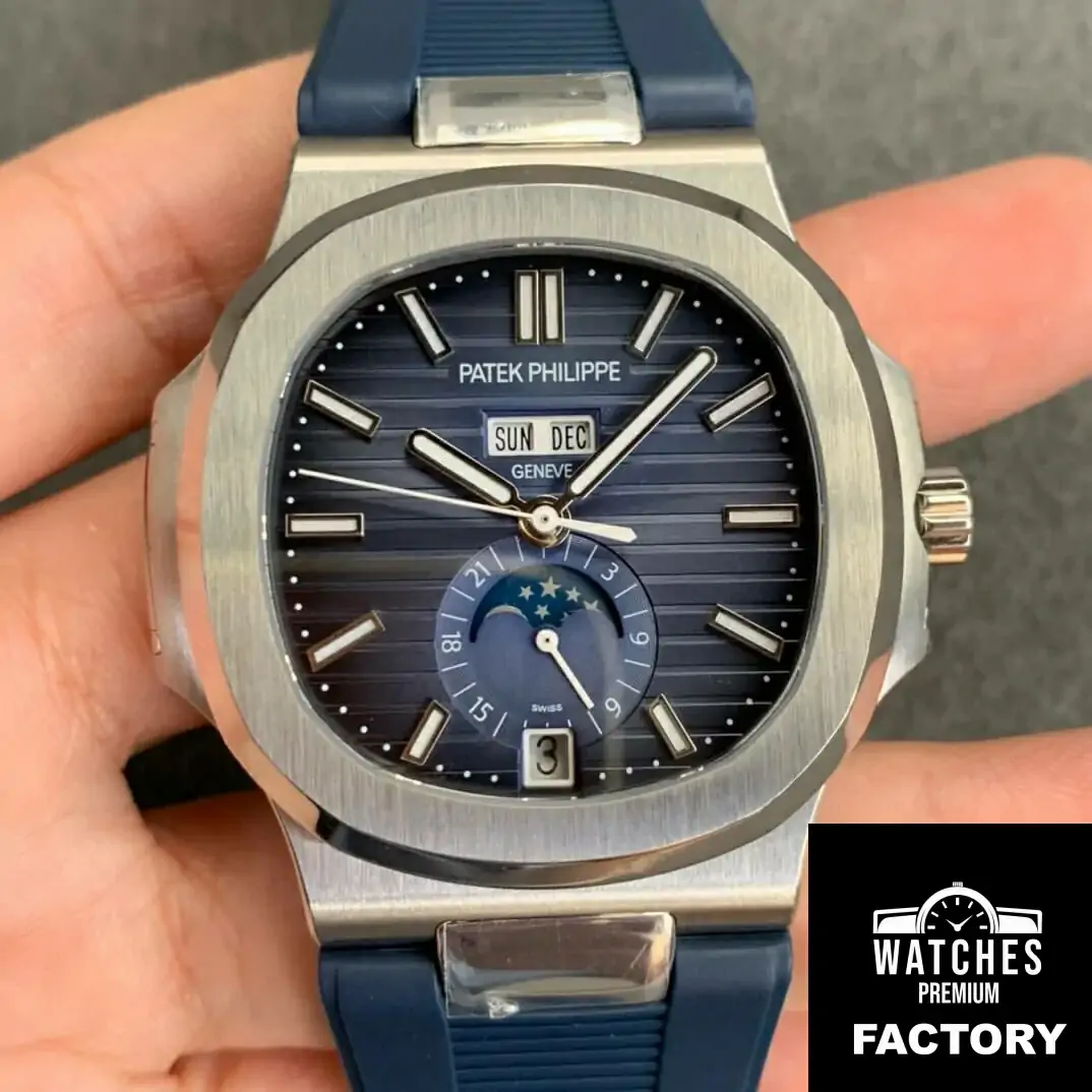 Patek Philippe Nautilus 5726 GR Factory Blue Rubber Strap