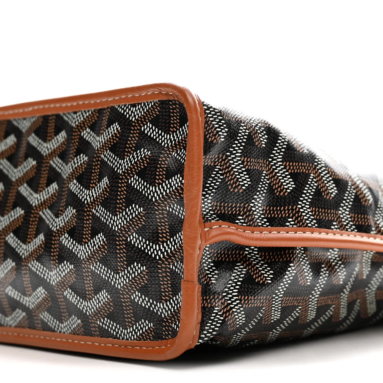 Goyardine Reversible Mini Anjou Black Gold