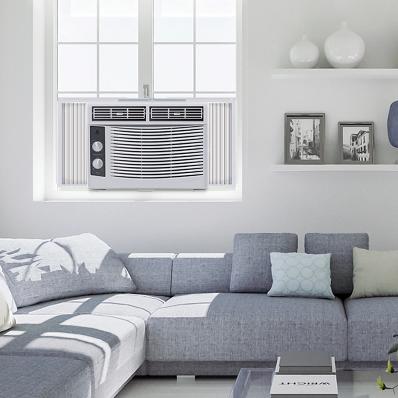 115V Mechanical Window-Mounted Air Conditioner 5,000 BTU, White(5,000 BTU) - Image 6