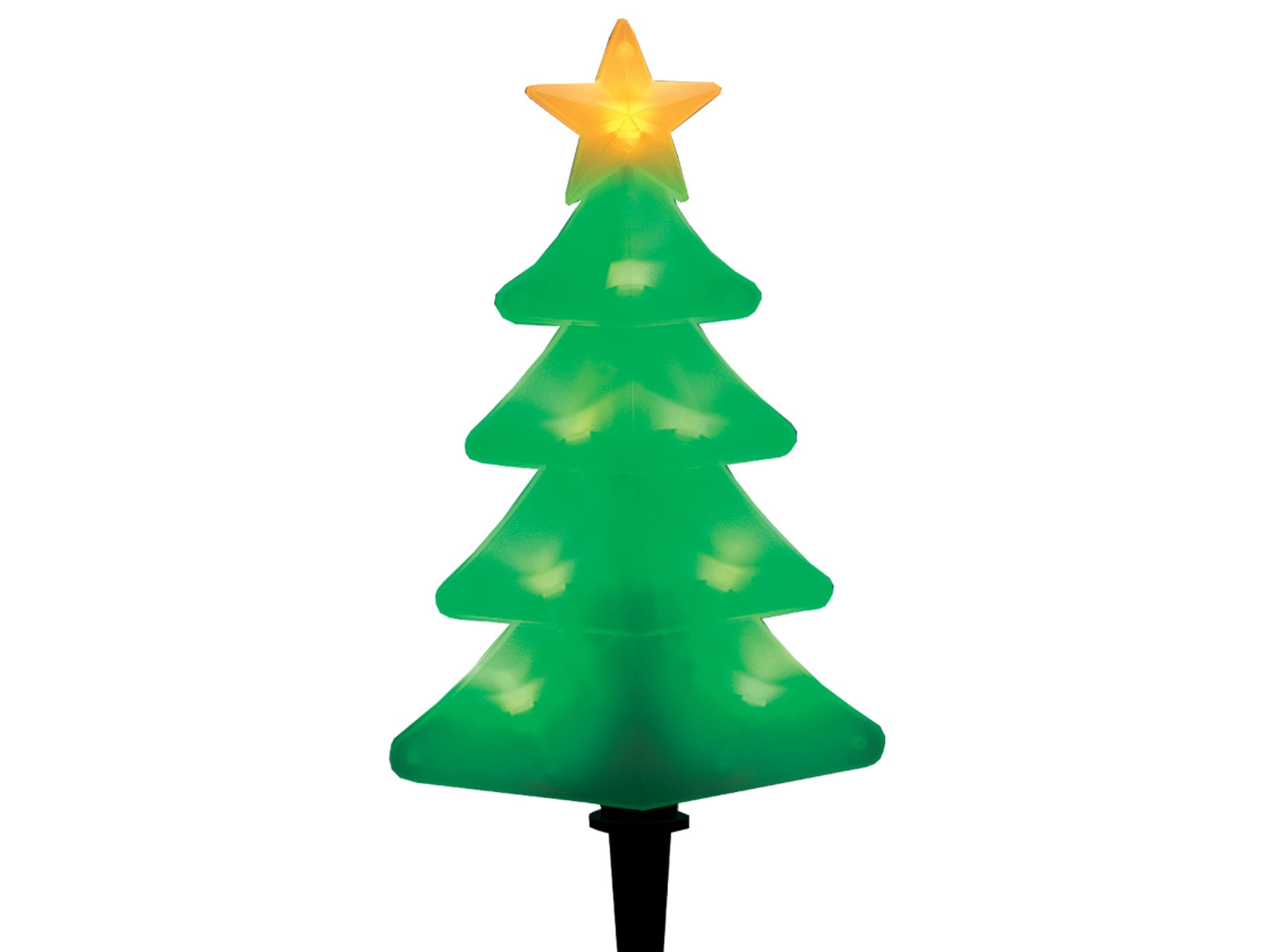 GE Staybright 4-Marker Multicolor Christmas Tree Christmas Pathway Markers 72238LO